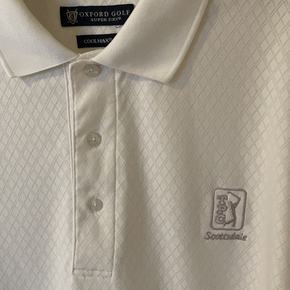 Men's White TPC Scottsdale Golf Polo Shirt - Large - Picture 2 of 3